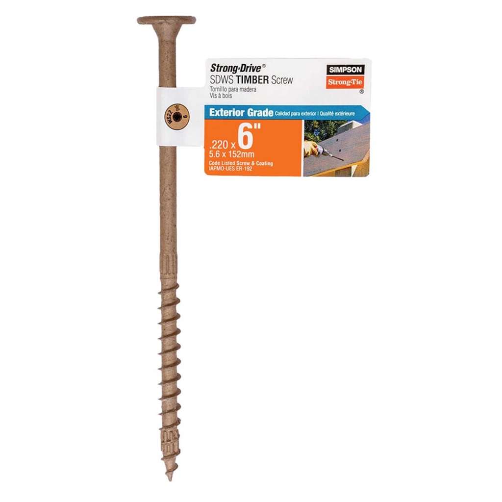 SIMPSON TIMBER SCREW 6" T-40 PL