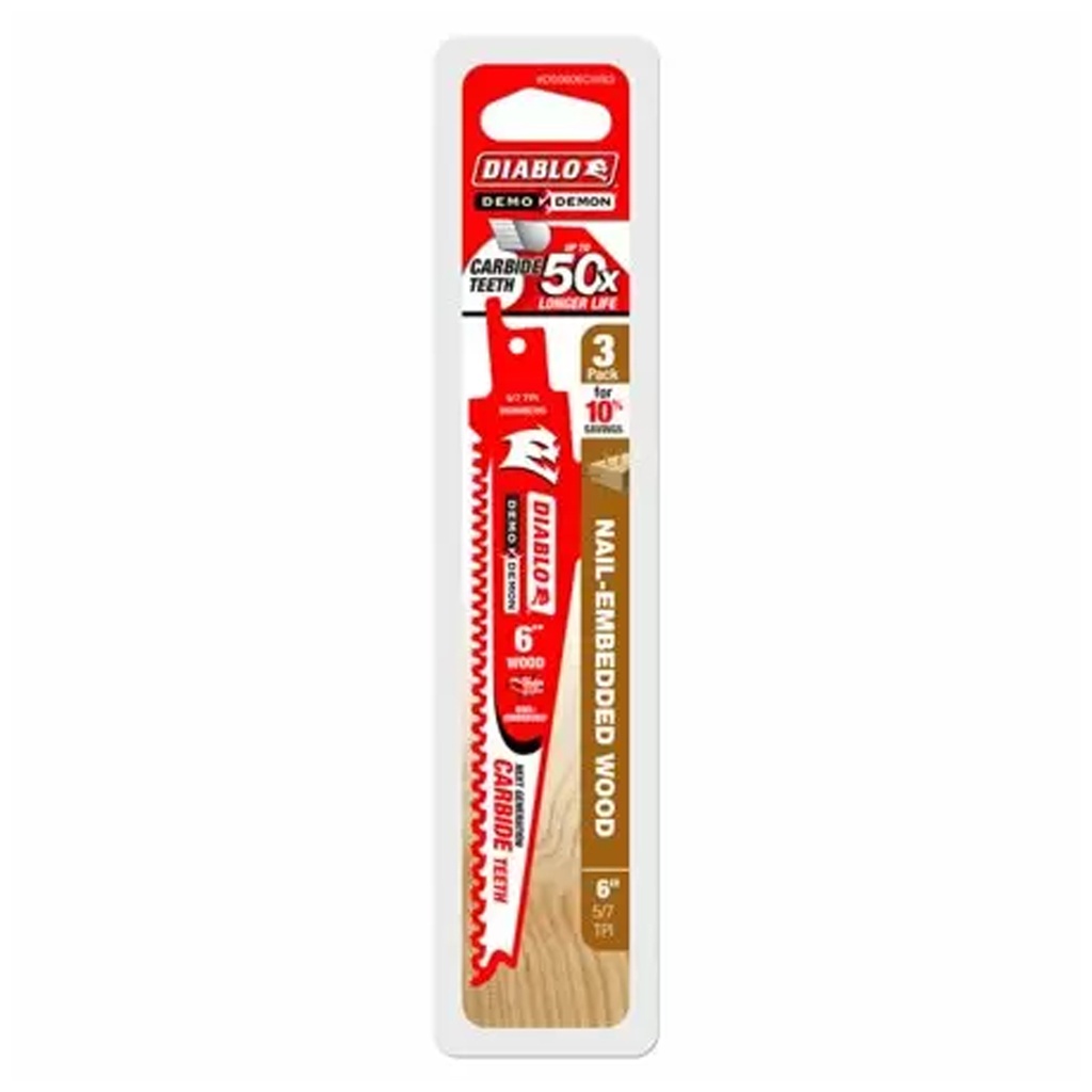 DIABLO HOJA C/MADERA  6". PK3
