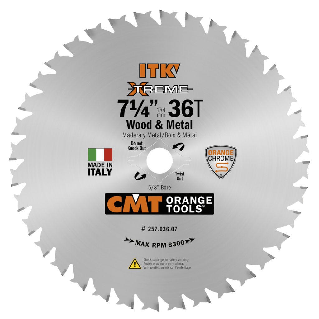 CMT ITK SAW BLADE 7-1/4 36T W&M