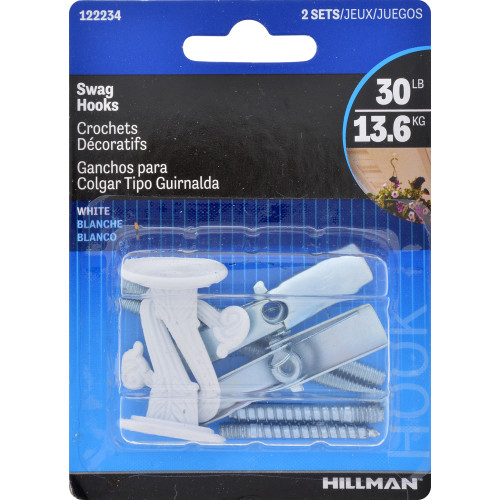 SWAG HOOKS WHITE PK2
