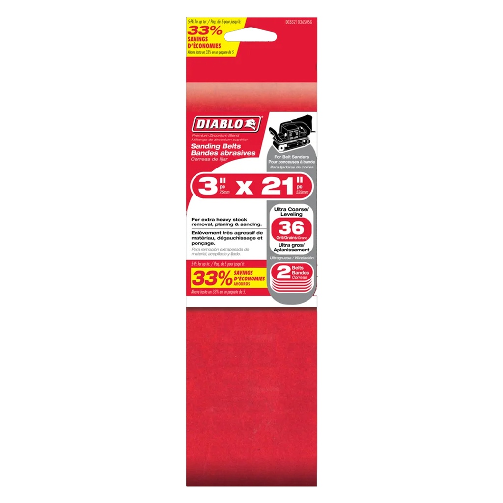 DIABLO LIJA BANDA 3"X21" G36 PK2