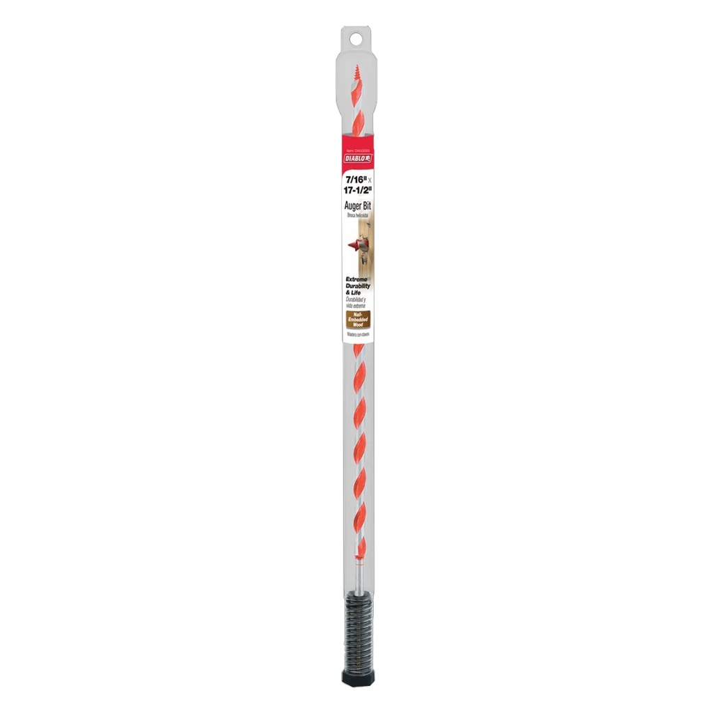 DIABLO AUGER BIT HSS 7/16X17-1/2