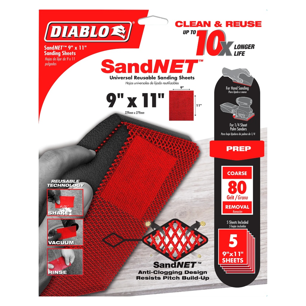 DB SANDING SHEET COARSE 80G 5PK