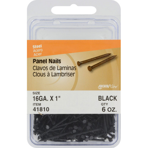 PANEL NAILS 1" 16GA  BLACK  6OZ