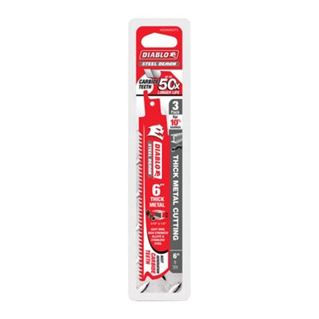 DIABLO HOJA C/METAL  6". PK3