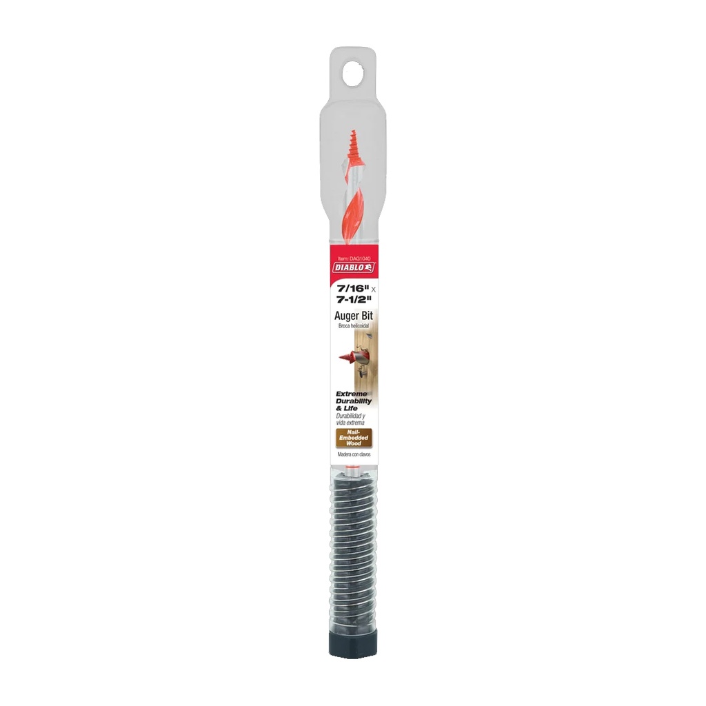 DIABLO AUGER BIT HSS 7/16X7-1/2"