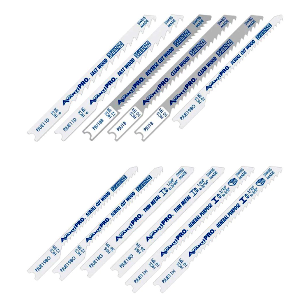 DIABLO JIGSW BD SET U-SHNK 12PC