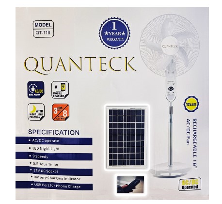 ABANICO SOLAR 18''