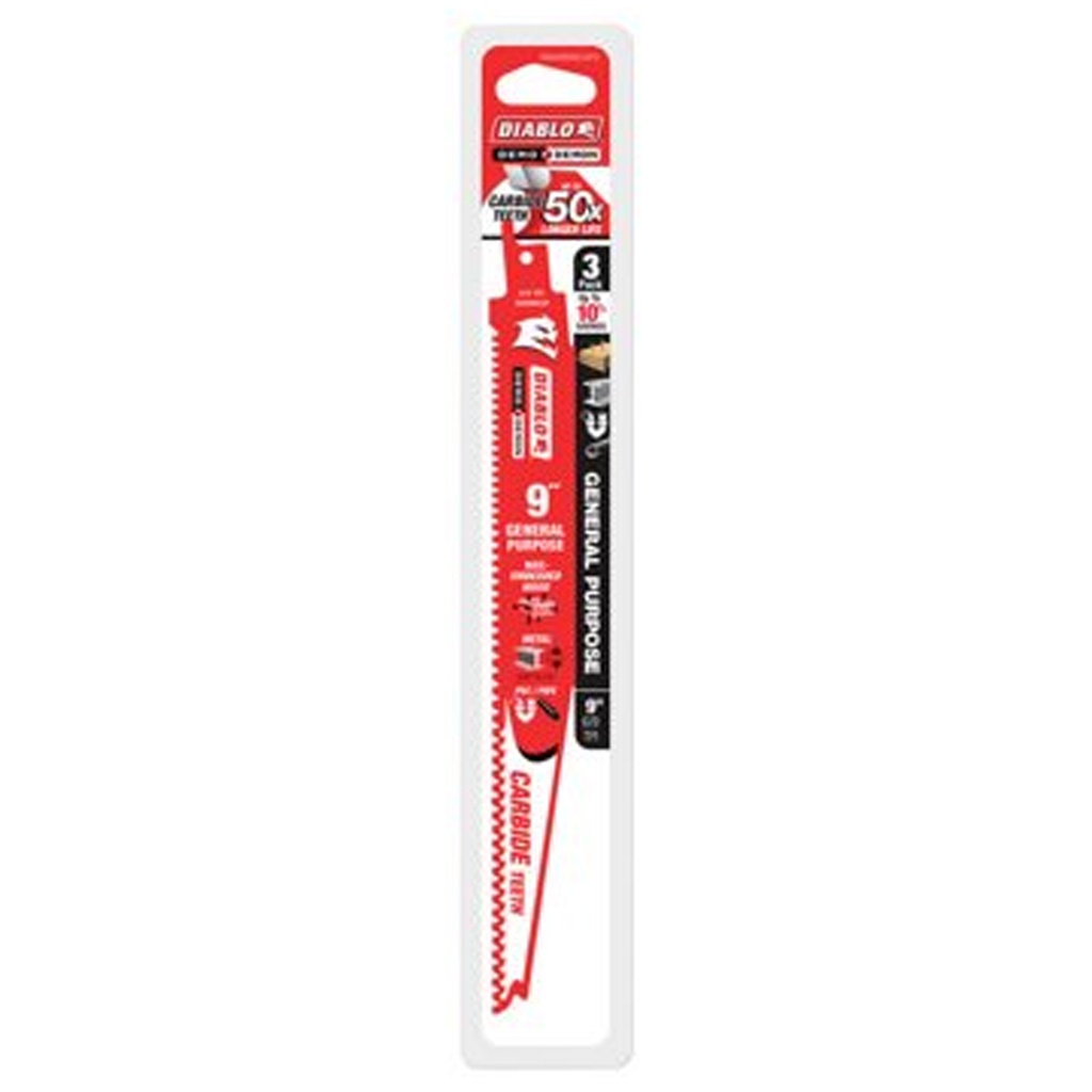 DIABLO HOJA C/MAD,METAL  9". PK3