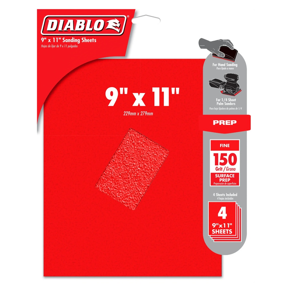 DIABLO LIJA 9X11" MADERA 150G P4
