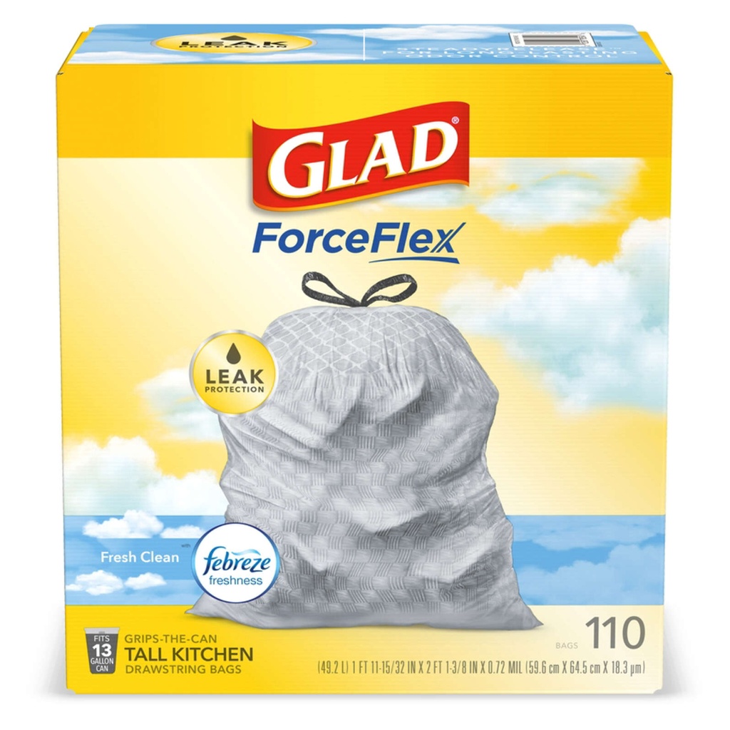 TRASH BAG FRSH 13G 110PK