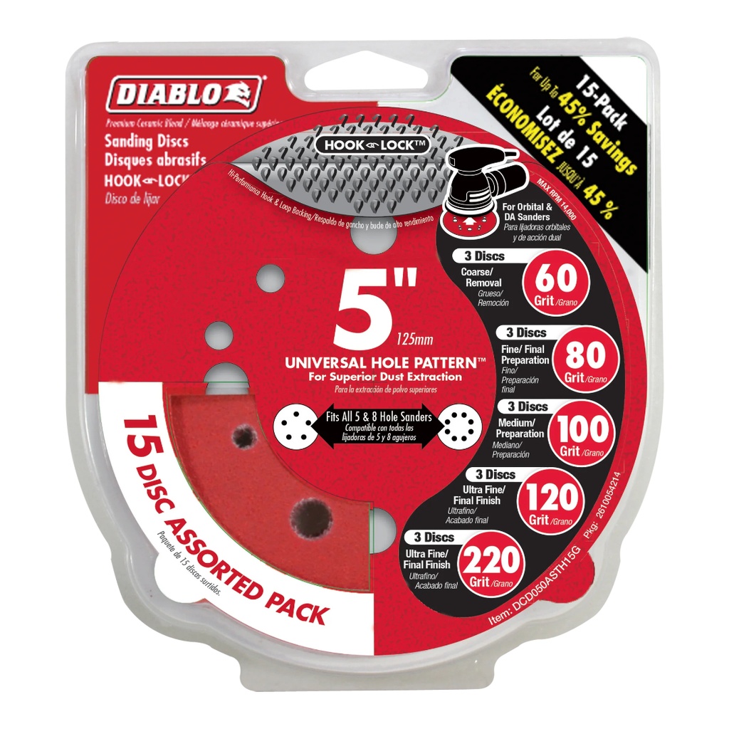 5" ROS OOK & LOCK DISC ASSORTED