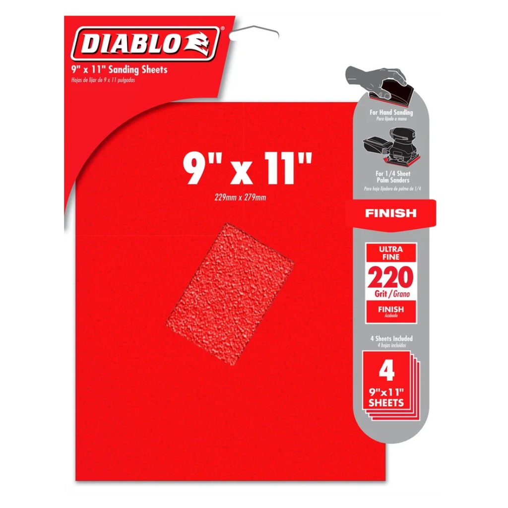 DIABLO LIJA 9X11" MADERA 220G P4