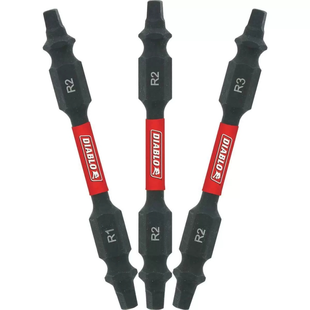 DB DOUBLE END INSERT BIT SQ 3PK
