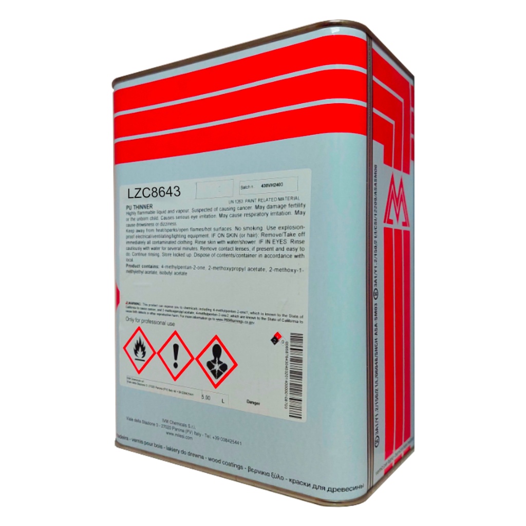 MILESI PU THINNER 5 LTS.
