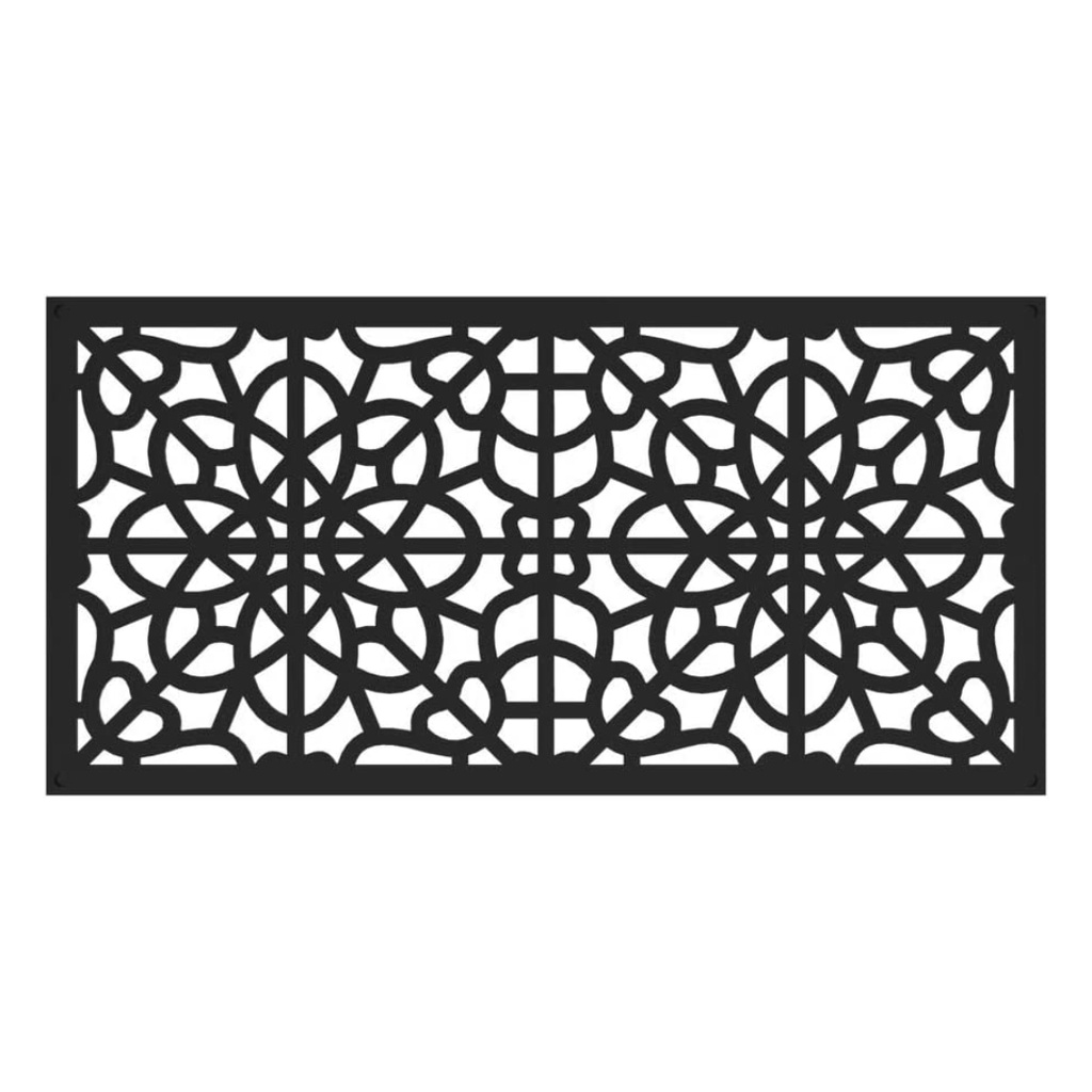 PANEL 2X4  FRETWORK BLACK
