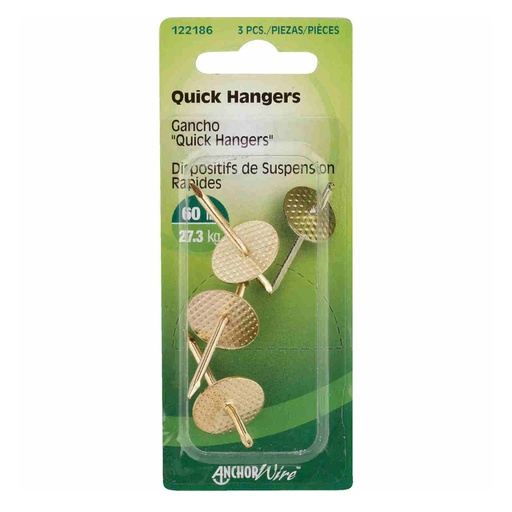 [122186] QUICK HANGERS  60LB  PK3