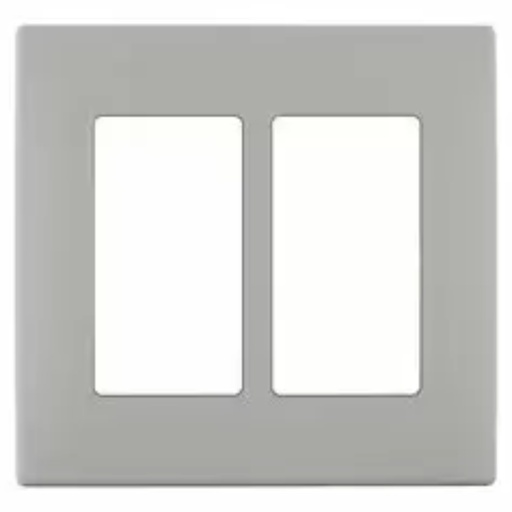 [3217172] WALL PLATE RENU 2G PEBBLE GREY