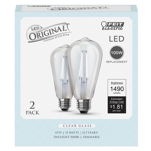[3008692] LED FLT ST19 SW100W 2PK