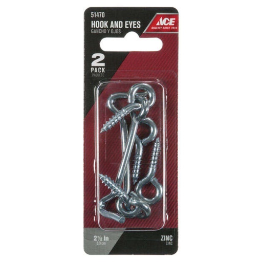 [51470] HOOK&EYE 2-1/2" ZNC CD2