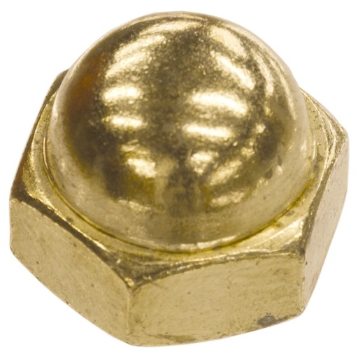 [4000846A] ACORN NUT 4-40  BRASS PLATED