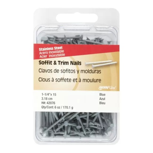 [42076] TRIM NAILS 1-1/4   S/S AZUL  6OZ