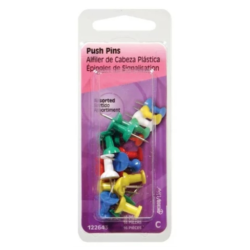[122643] PUSH PINS  COLORES ASSTD.