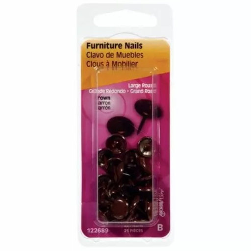 [122689] FURNITURE NAILS BROWN ROUND P25