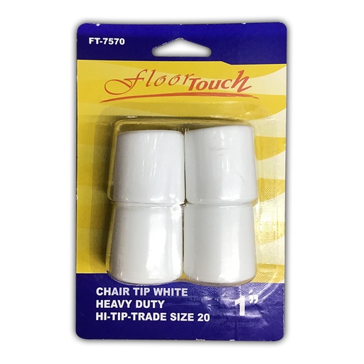 [FT7570] FURNITURE TIPS 1"" WHITE