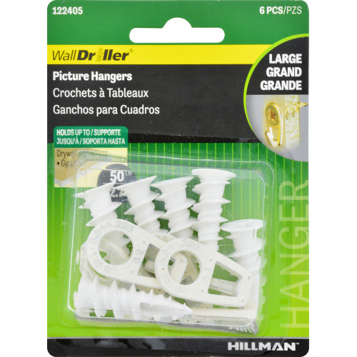 [122405] PICTURE HOOKS PLASTIC PK6
