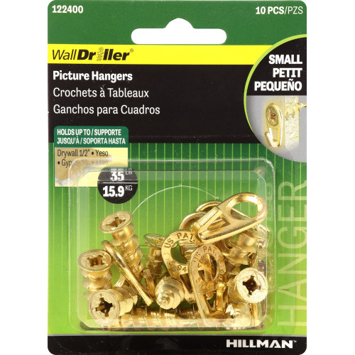 [122400] WALL DRILLER PICTURE HOOKS PK10