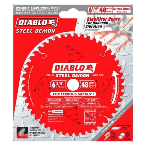 [D0649F] FREUD DISCO  6-3/4X48 METAL
