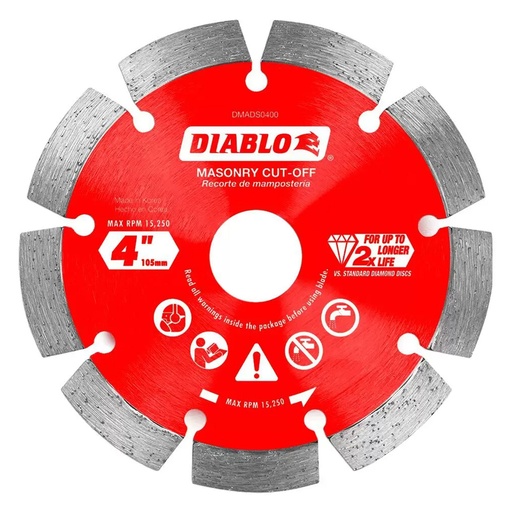 [DMADS0400] DIABLO MASNRY DISC DMND SEG 4"