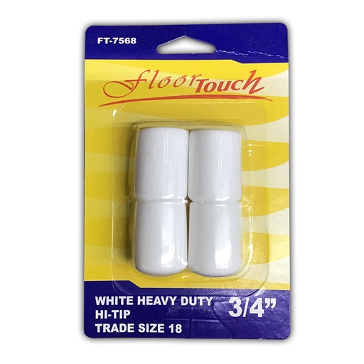 [FT7568] FURNITURE TIPS WHT.3/4 #18 PLAST