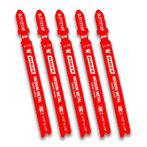 [DJT121BF5] DIABLO JIGSW BD THK MTL 12T 5PK