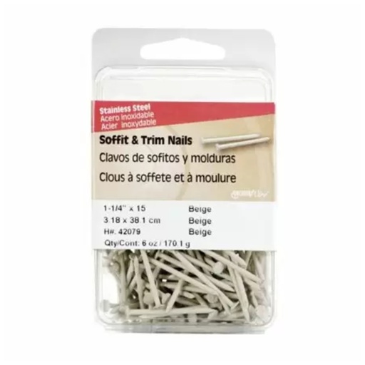 [42079] TRIM NAILS 1-1/4   S/S  BEIG 6OZ