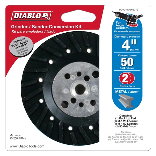 [DCP040VGPS01G] DIABLO CONVERT.KIT LIJAD. 4" 50G