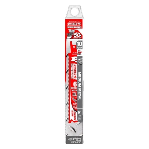 [DS0610CF10] DIABLO REC. SAW BLADE 6" M/METAL