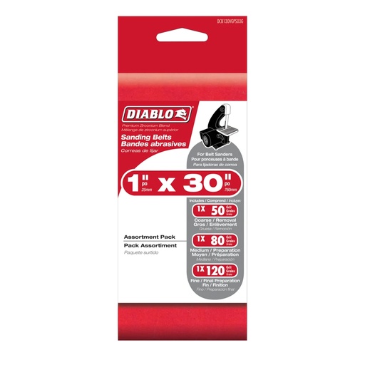 [DCB130VGPS03G] DIABLO LIJA BANDA 1X30"" ASSTD.