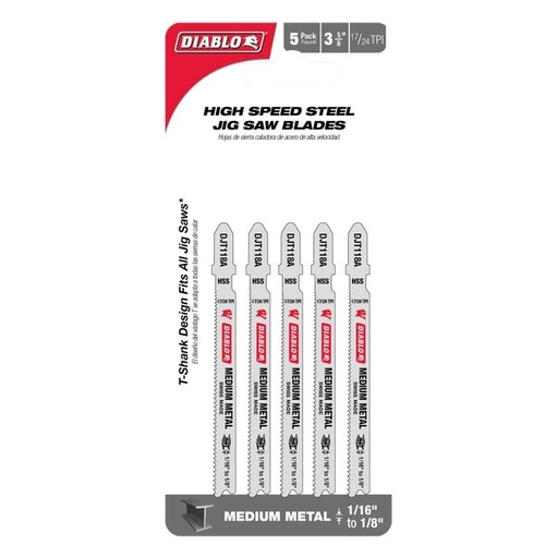 [DJT118A5] DIABLO JS BI-MET 3-3/8" 30T 5PK
