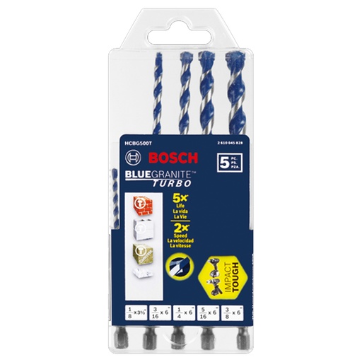 [475005703] BOSCH 5 PC SET HAMM BLU HCBG500T