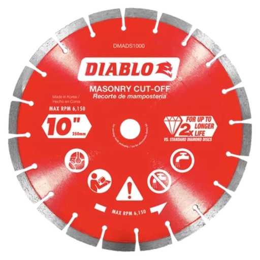 [DMADS1000] DB 10" DIAMOND BLADE SEGMENTED