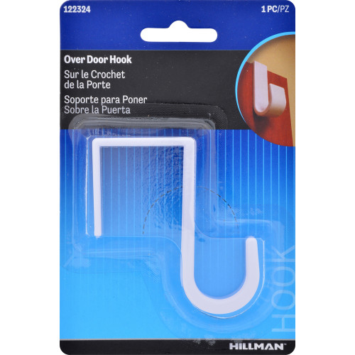 [122324] OVER DOOR HOOK WHITE 1PK