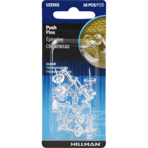[122262] PUSH PINS CLEAR  PK16