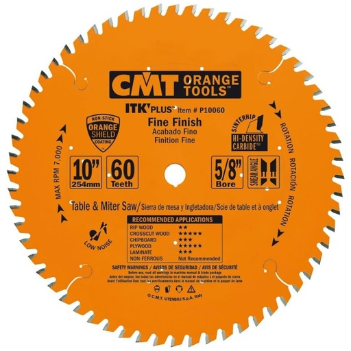 [25206010] CMT ITK CUT OFF BLADE 10" 60T