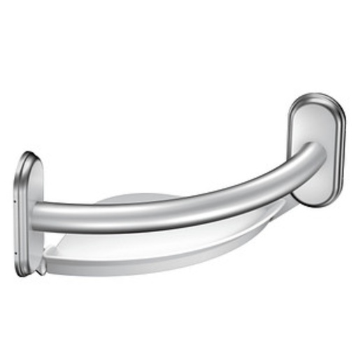 [LR2354DCH] MOEN 9" GRAB BAR W/COR SHELF CHR