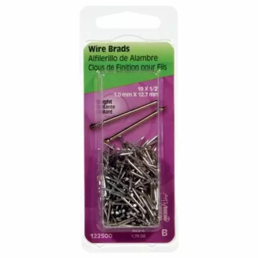 [122500] WIRE BRADS 1/2 BRIGHT 1.75OZ