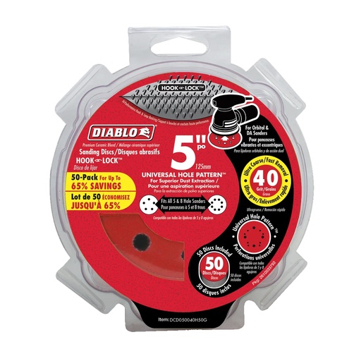 [DCD050040H50G] DIABLO DISCO LIJA 5" 40G PK50
