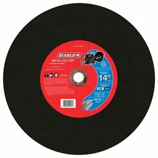 [DBD140125A01F] DIABLO DISCO C/METAL 14"X1/8