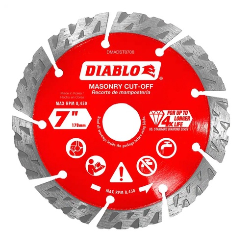 [DMADST0700] DB 7" DIAMOND SEG. BLADE TURBO